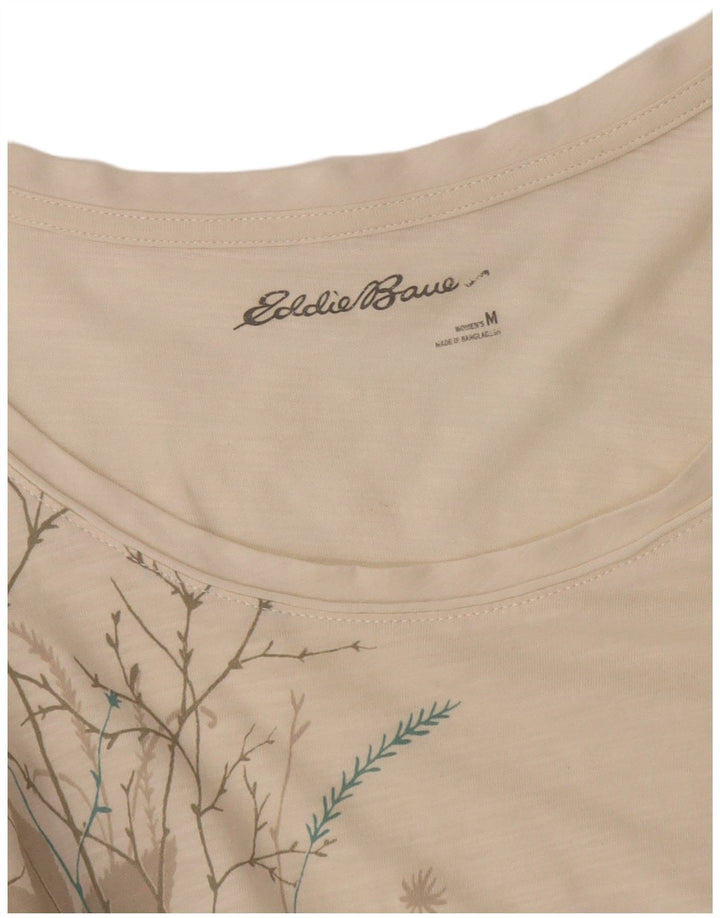 Damska tunika Eddie Bauer UK 12, średnia, w kolorze złamanej bieli, w kwiaty