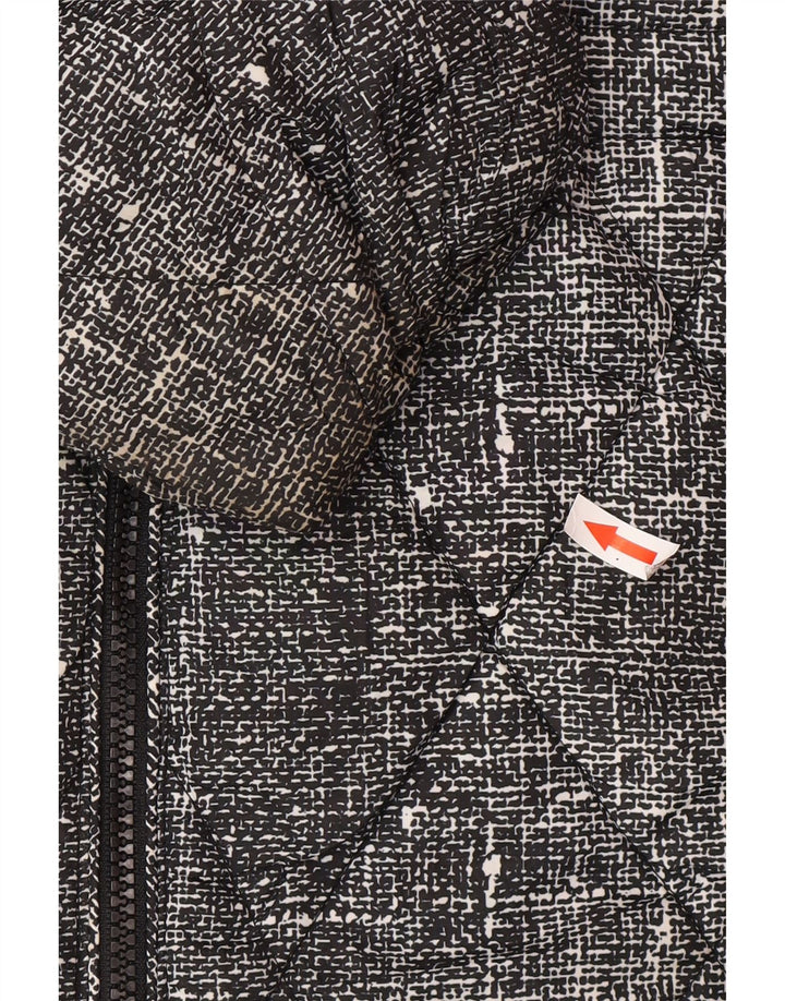 Marks & Spencer Damska pikowana kurtka UK 20 2XL Czarny, nakrapiany poliester