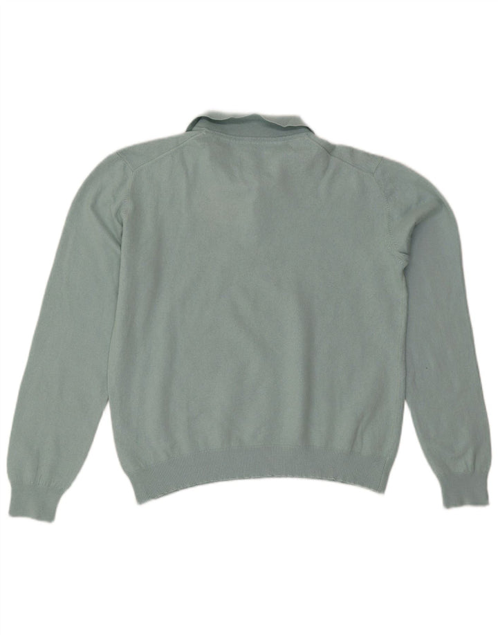 JACK WILLS Męski sweter polo, duży, niebieski, bawełniany