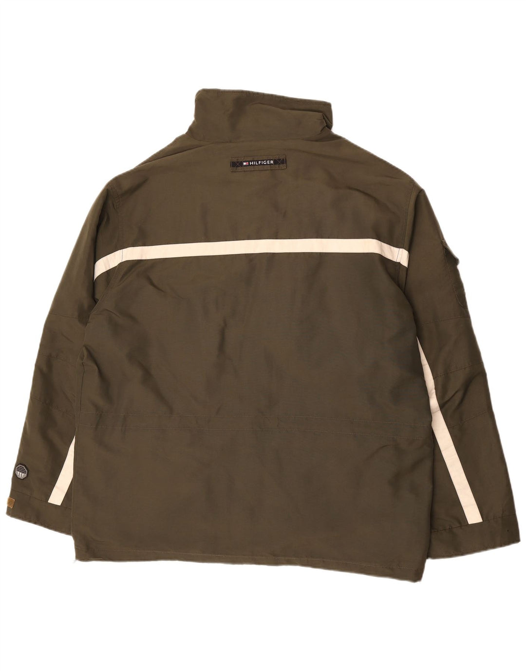 Męska kurtka użytkowa Tommy Hilfiger UK 40, duża, poliestrowa w kolorze khaki