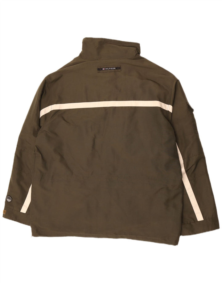 Męska kurtka użytkowa Tommy Hilfiger UK 40, duża, poliestrowa w kolorze khaki