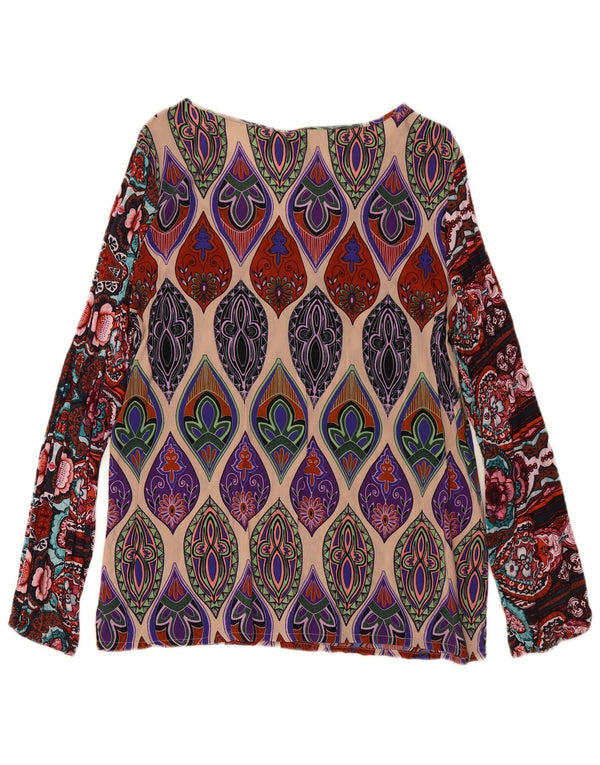 Damska bluzka z długim rękawem DESIGUAL UK 18 XL, wielobarwna paisley