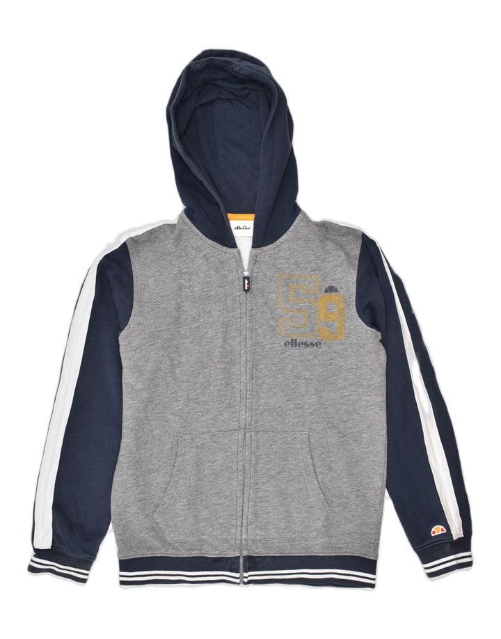 ELLESSE Boys Zip Hoodie Sweater 11-12 Years Grey Cotton | Vintage | Thrift | Second-Hand | Used Clothing | Messina Hembry 