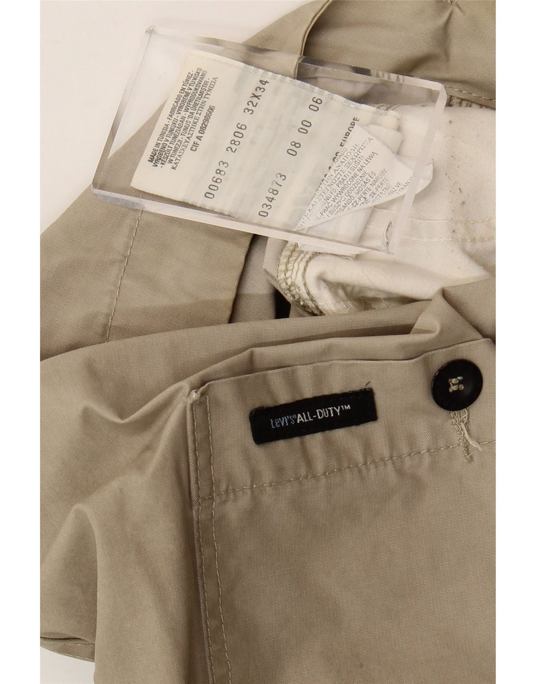 Męskie proste spodnie cargo Levi's W32 L31 Beżowa bawełna
