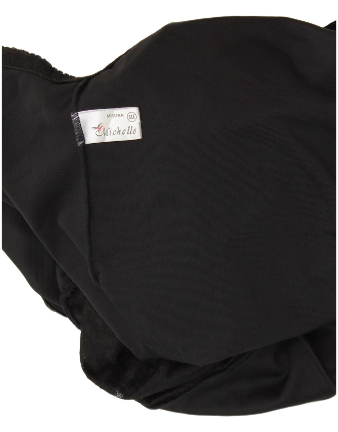 Aksamitne body MICHELLE UK 14, średni czarny poliester Paisley