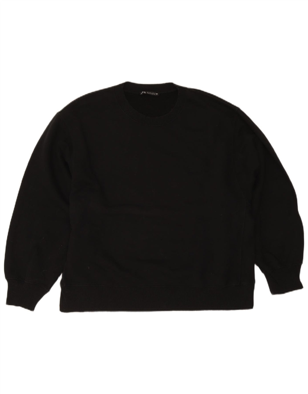 Damski sweter oversize Zara UK 16, duży, czarny, bawełniany