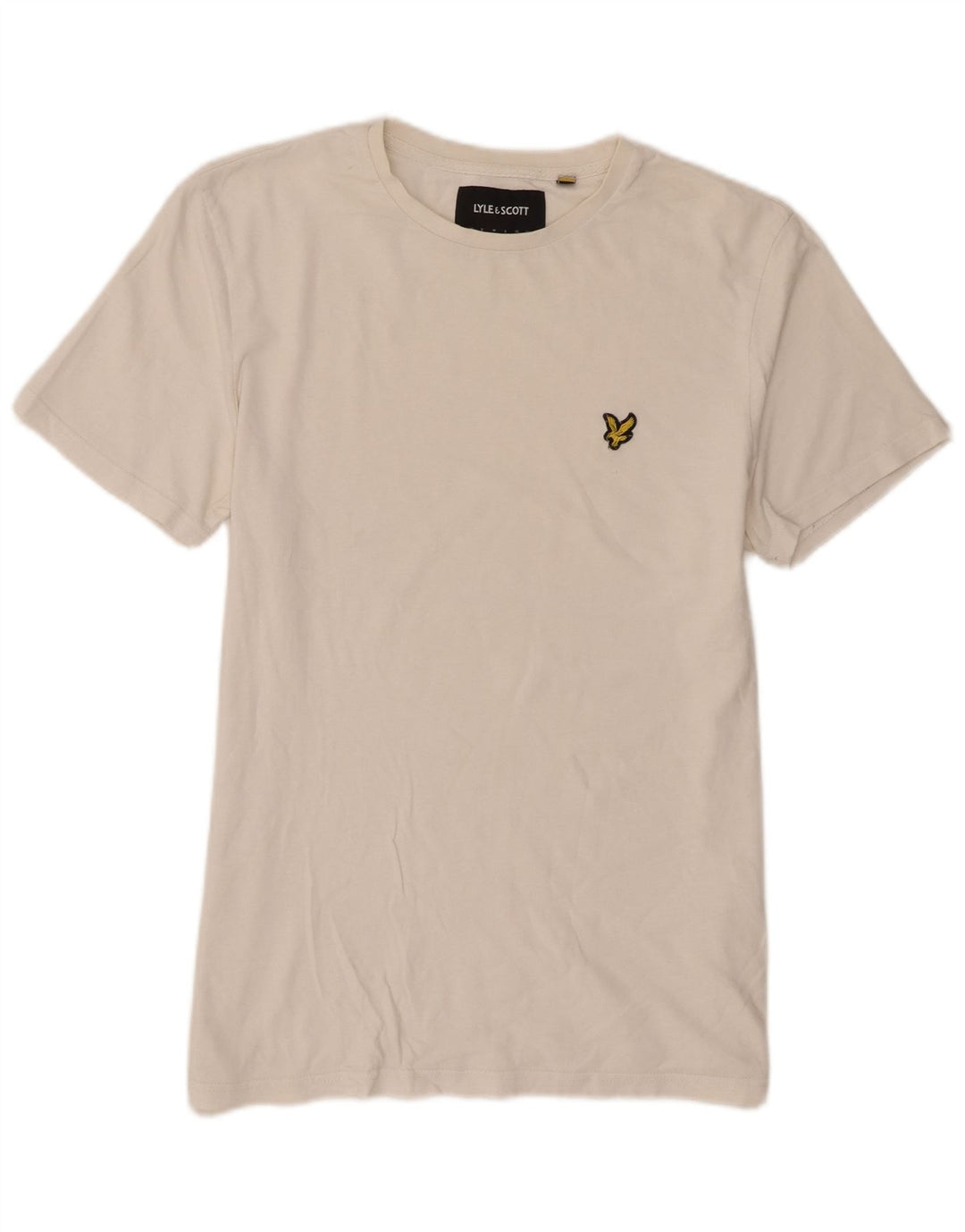 Lyle & Scott Męski T-shirt z krótkim rękawem, duży, biały, bawełniany