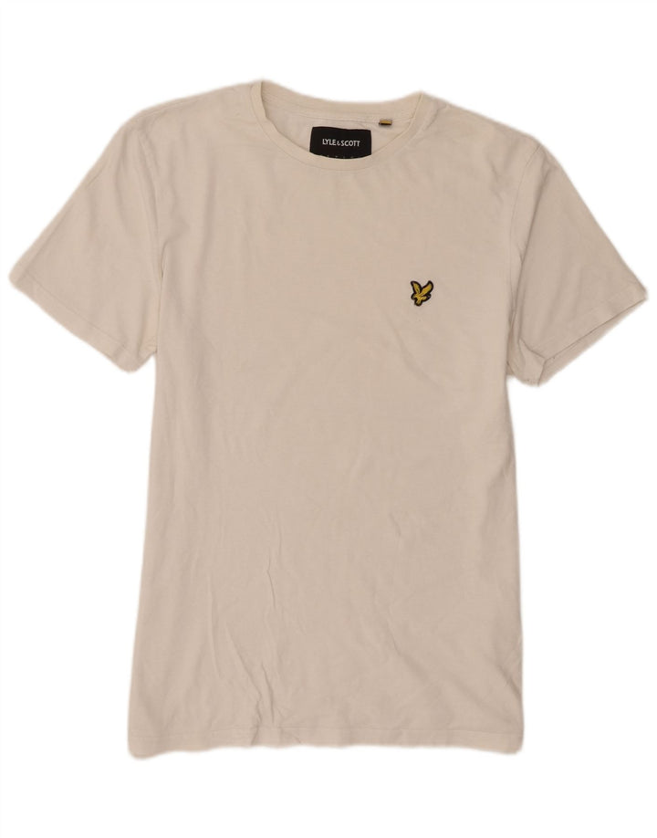 Lyle & Scott Męski T-shirt z krótkim rękawem, duży, biały, bawełniany