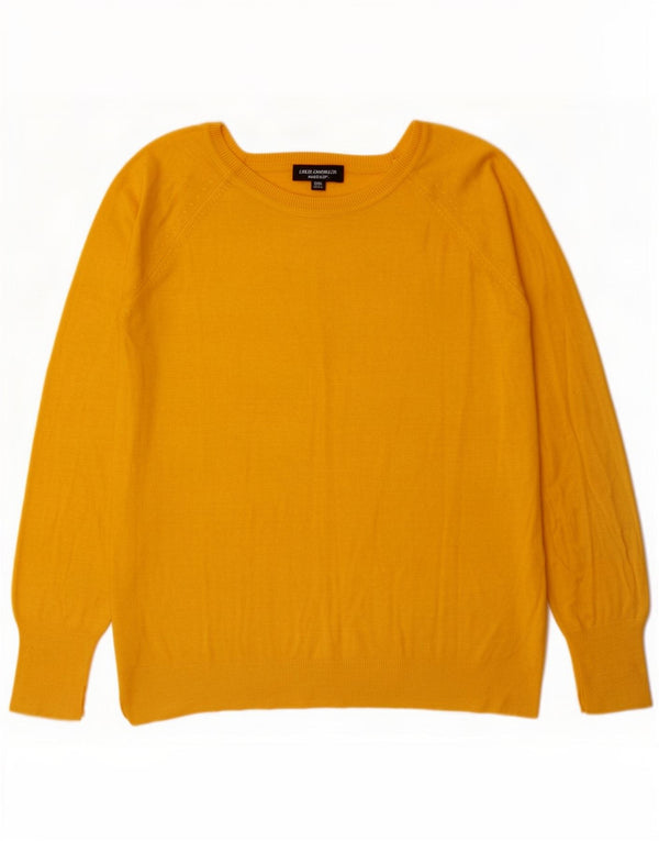 Damski sweter Zara z dekoltem w łódkę UK 16 duży żółty wiskoza