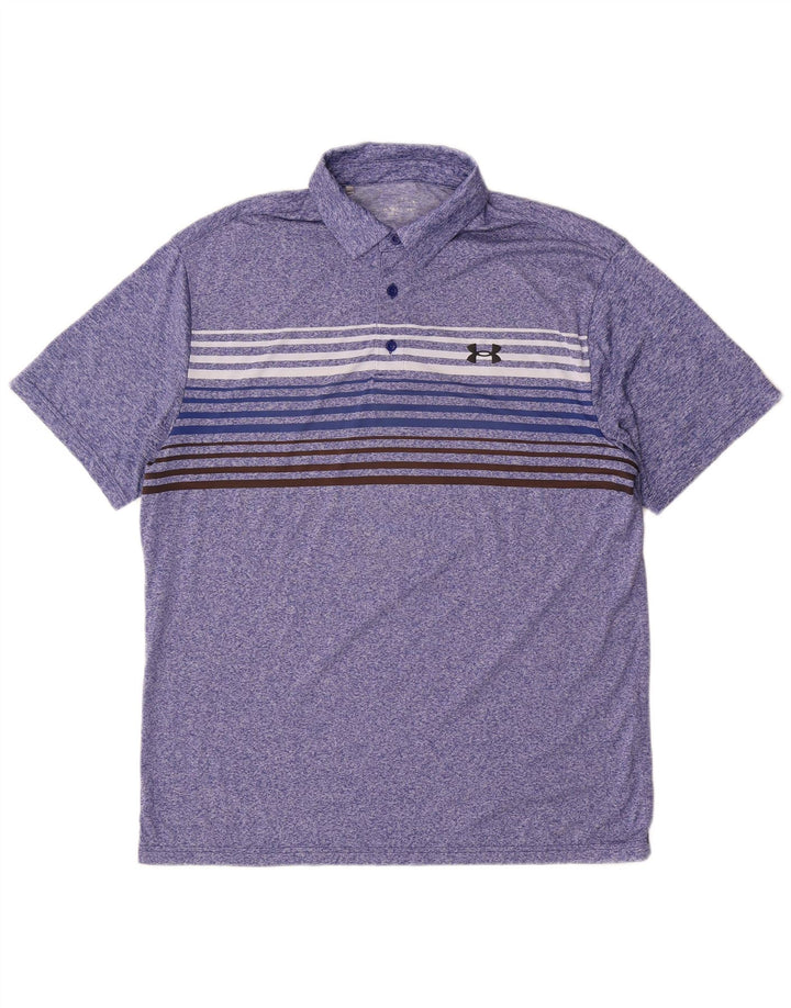 Męska koszulka polo Under Armour w duże niebieskie paski