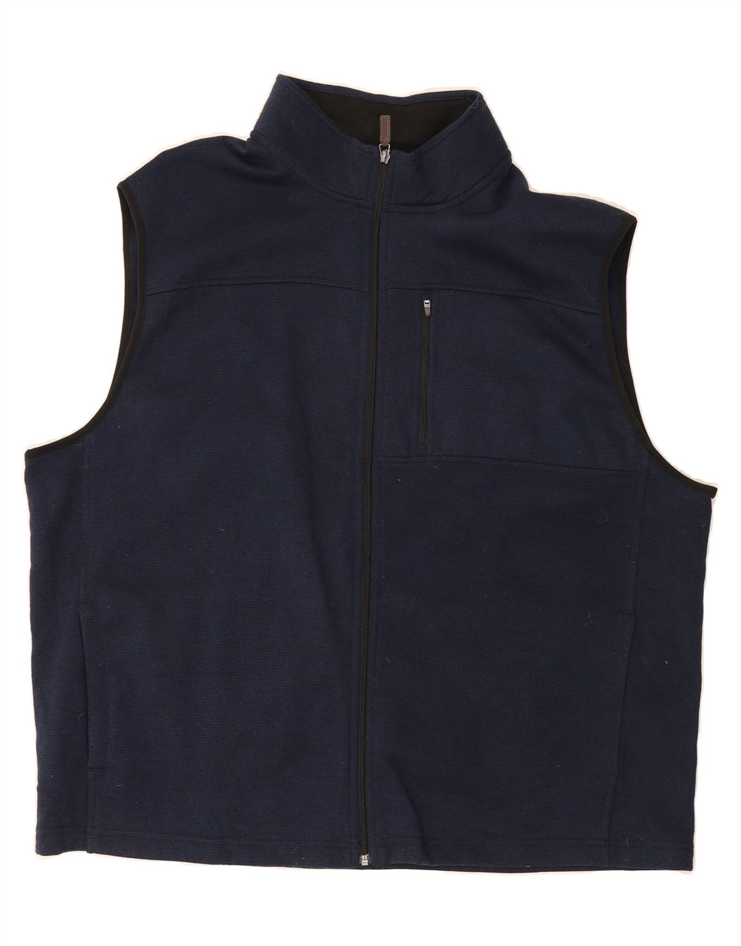 IZOD Mens Sleeveless Tracksuit Top Jacket 2XL Navy Blue Polyester Vintage Izod and Second-Hand Izod from Messina Hembry 