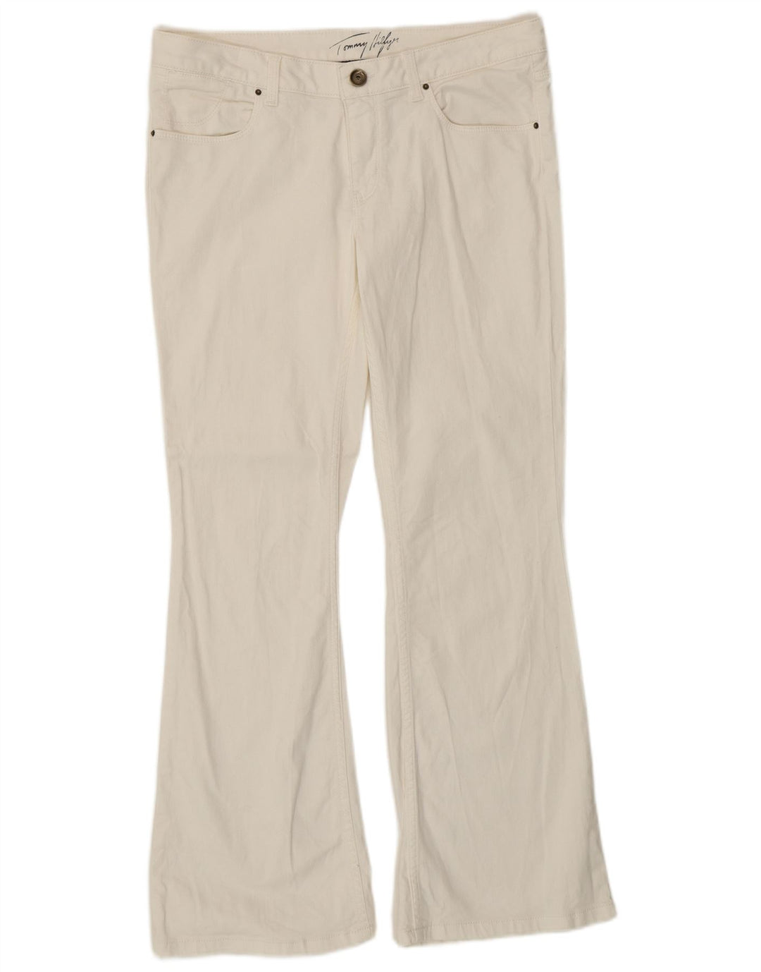 Damskie jeansy Bootcut TOMMY HILFIGER W30 L30 Biała bawełna