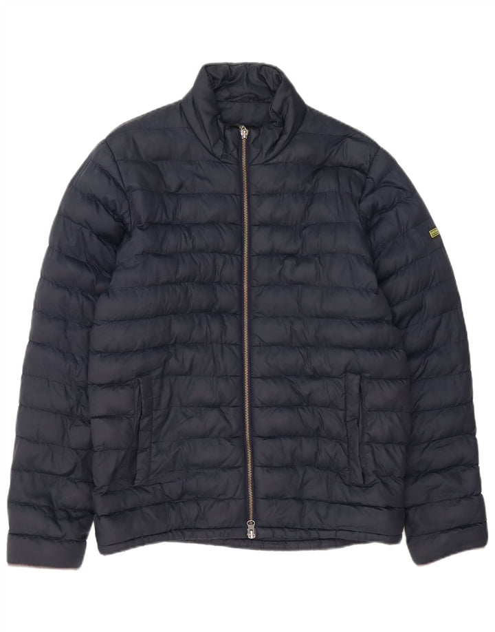 Męska ocieplana kurtka Barbour UK 36, mała, granatowa, poliestrowa