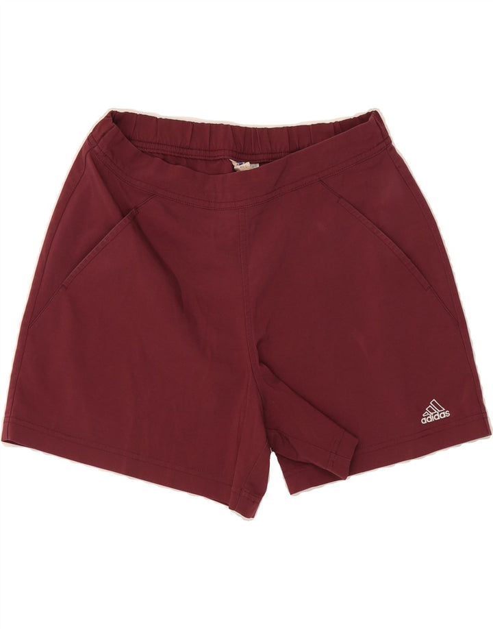 ADIDAS Womens Sport Shorts UK 12 Medium Burgundy Polyester Vintage Adidas and Second-Hand Adidas from Messina Hembry 
