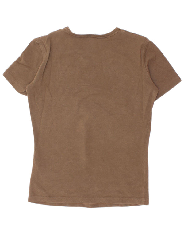 Bikkembergs Chłopięcy T-shirt z grafiką, 11-12 lat, mały, bawełniany khaki