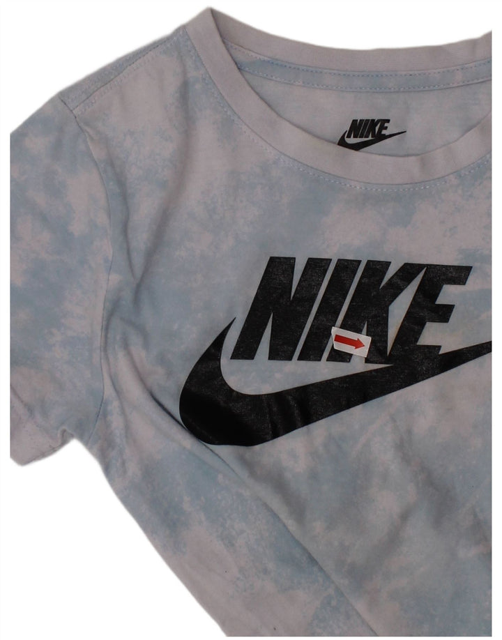 Chłopięcy T-shirt z grafiką NIKE, rozmiar 6-7 lat, duży, niebieski Tie Dye