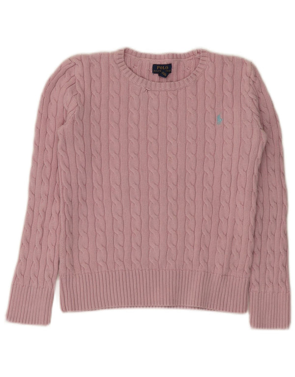Sweter dziewczęcy Polo Ralph Lauren z okrągłym dekoltem, 15-16 lat XL, różowy