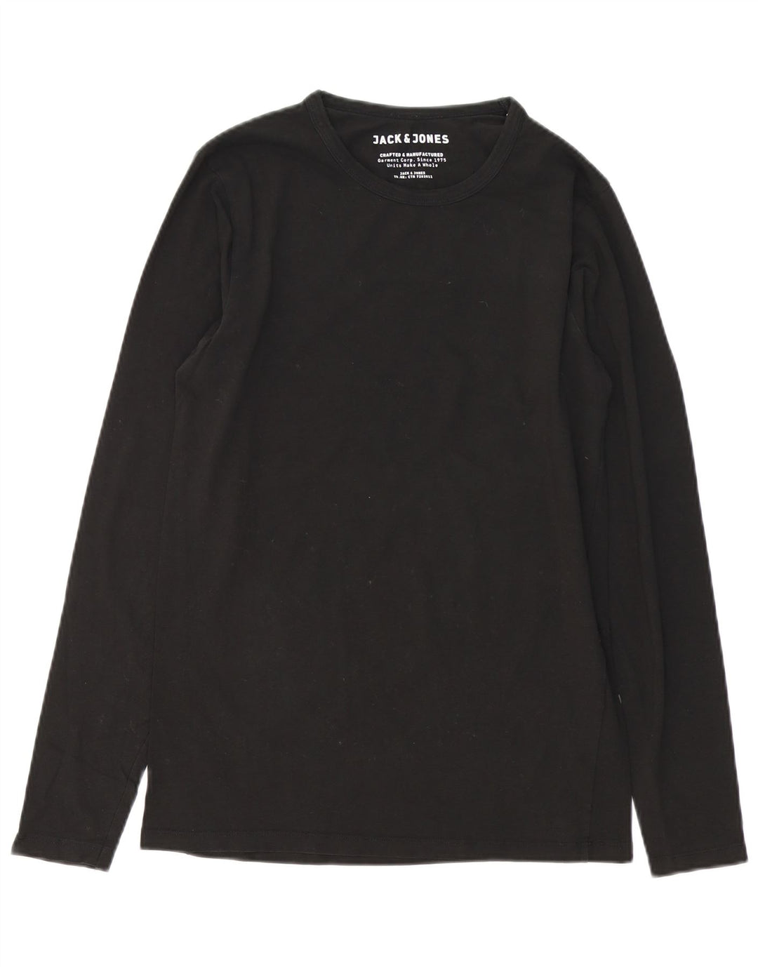 Męski top Jack & Jones z długim rękawem, średni czarny, bawełniany