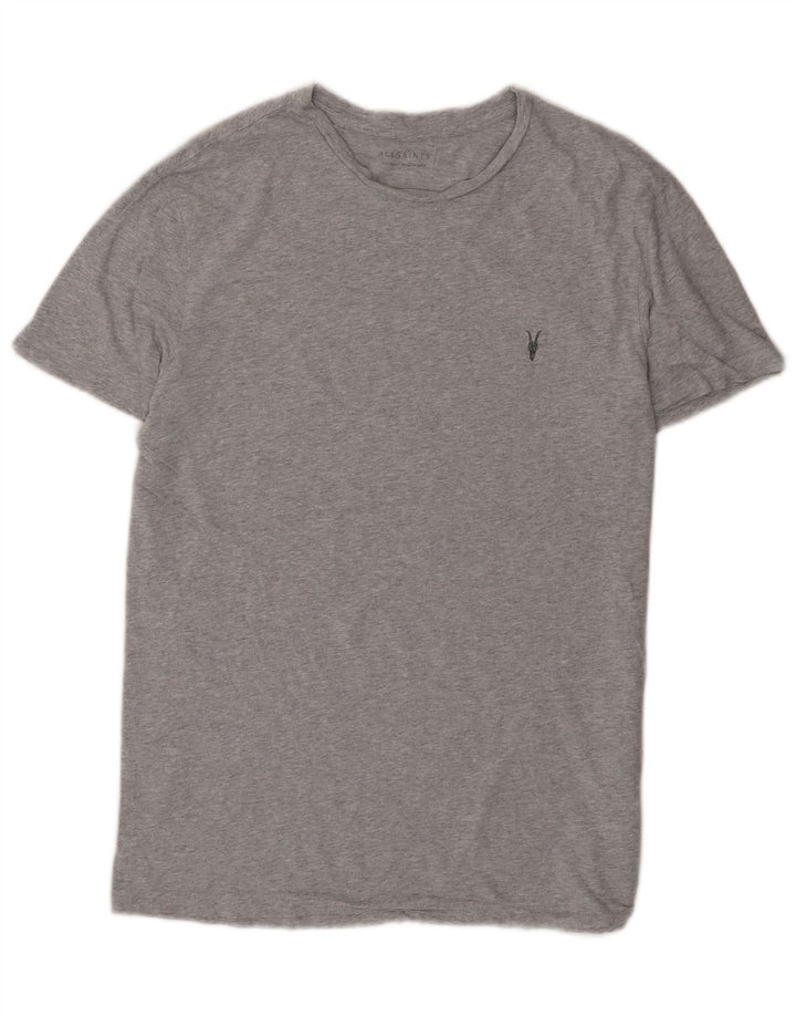 T-shirt męski All Saints, mały, szary, bawełniany