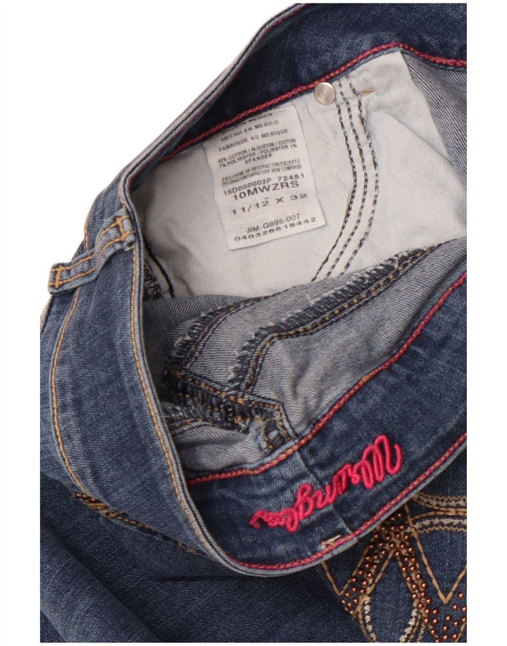Damskie jeansy Bootcut WRANGLER US 11/12, duże W32 L32, niebieska bawełna