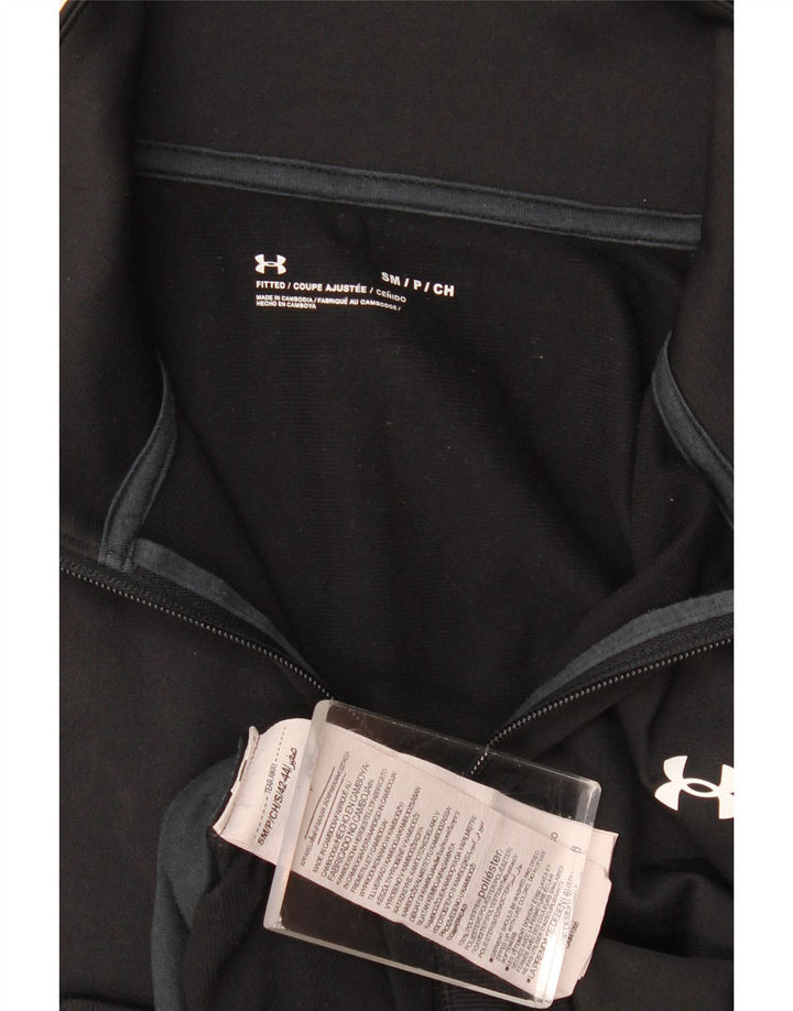 Męska kurtka dresowa Under Armour, mała, czarna, poliestrowa z blokami kolorów
