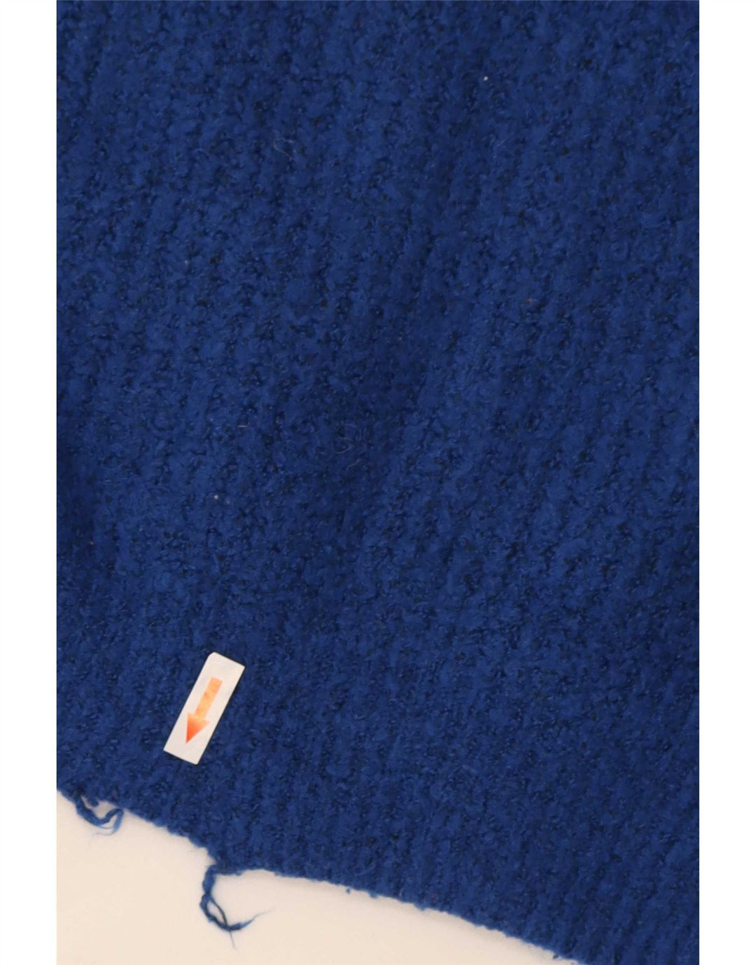 Damski sweter oversize Zara z golfem UK 10, mały, niebieski akryl