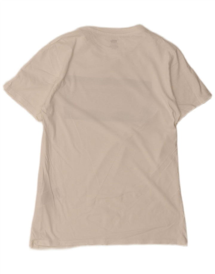 Męski T-shirt z grafiką Levi's, mały, biały, bawełniany