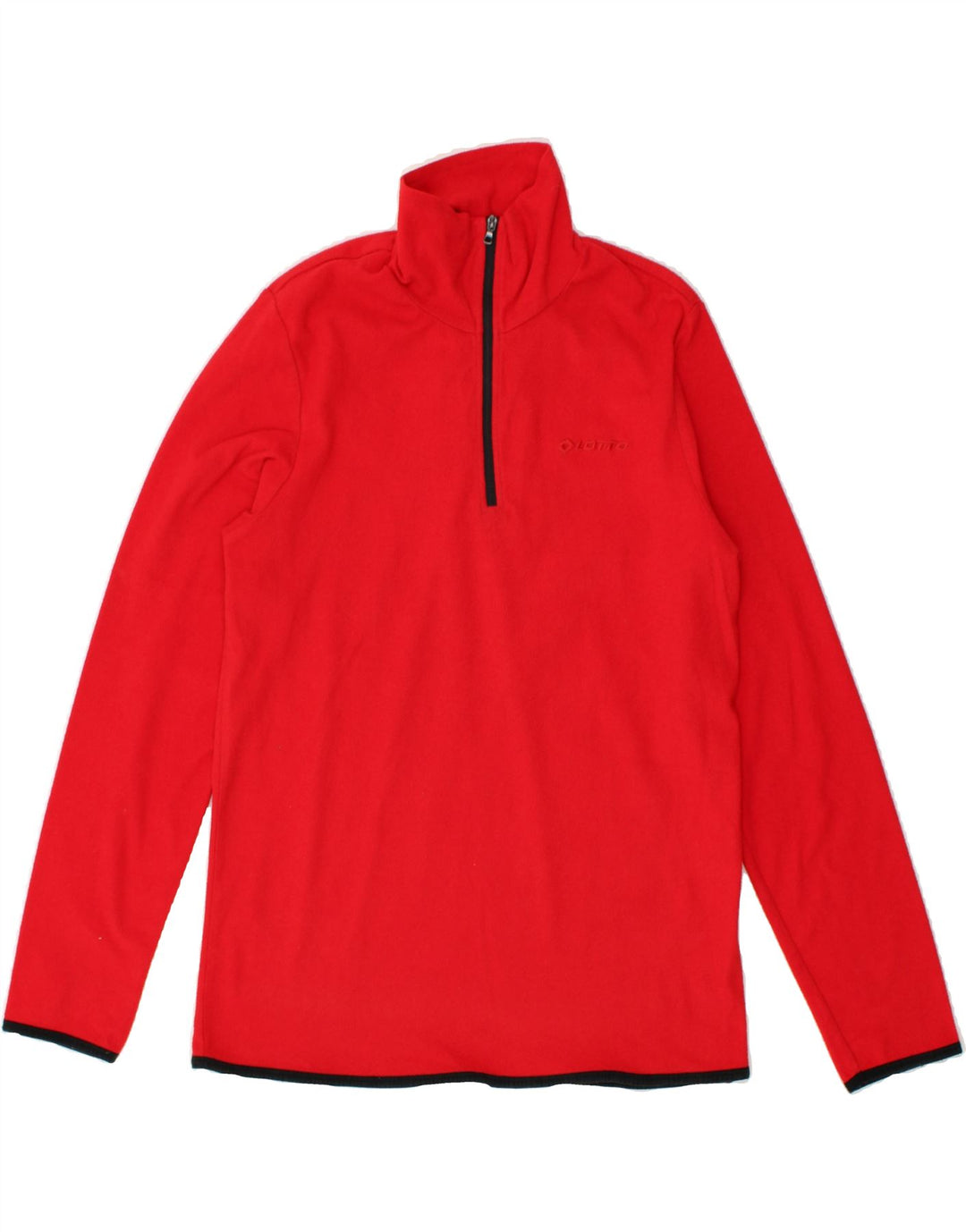 LOTTO Mens Slim Fit Zip Fleece Jumper Large Red | Vintage Lotto | Thrift | Second-Hand Lotto | Used Clothing | Messina Hembry 
