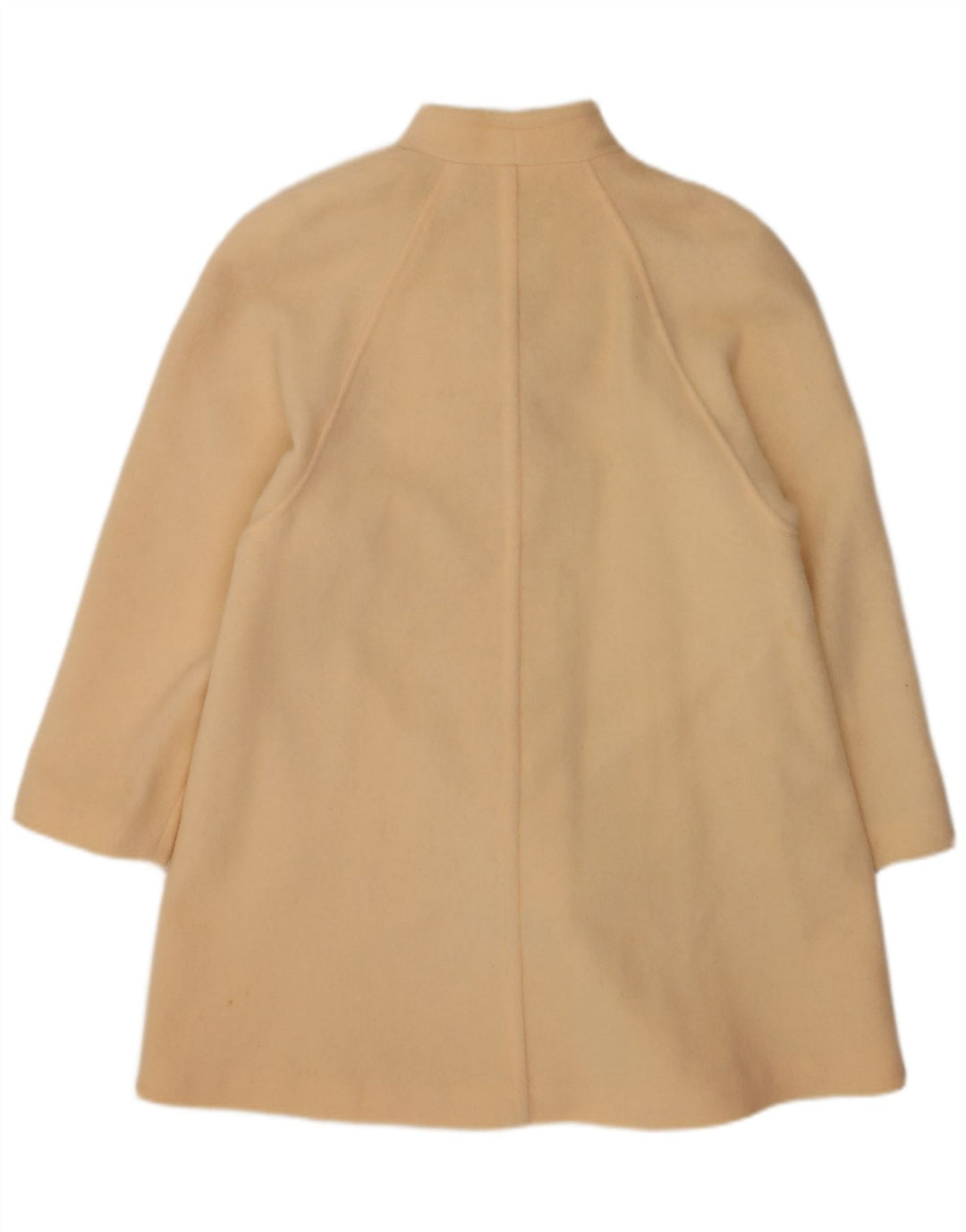 Płaszcz damski w stylu vintage UK 14, duży, beżowy, nowa wełna