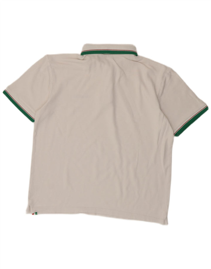 Męska koszulka polo Lotto, duża, biała, bawełniana