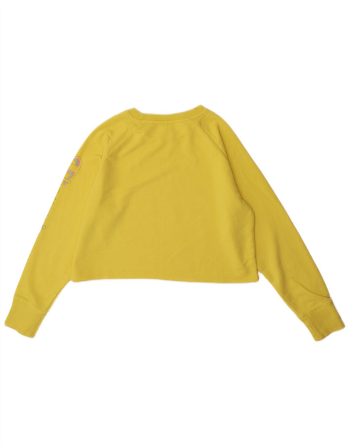Damska bluza Champion Crop Graphic Jumper UK 14 Średni żółty