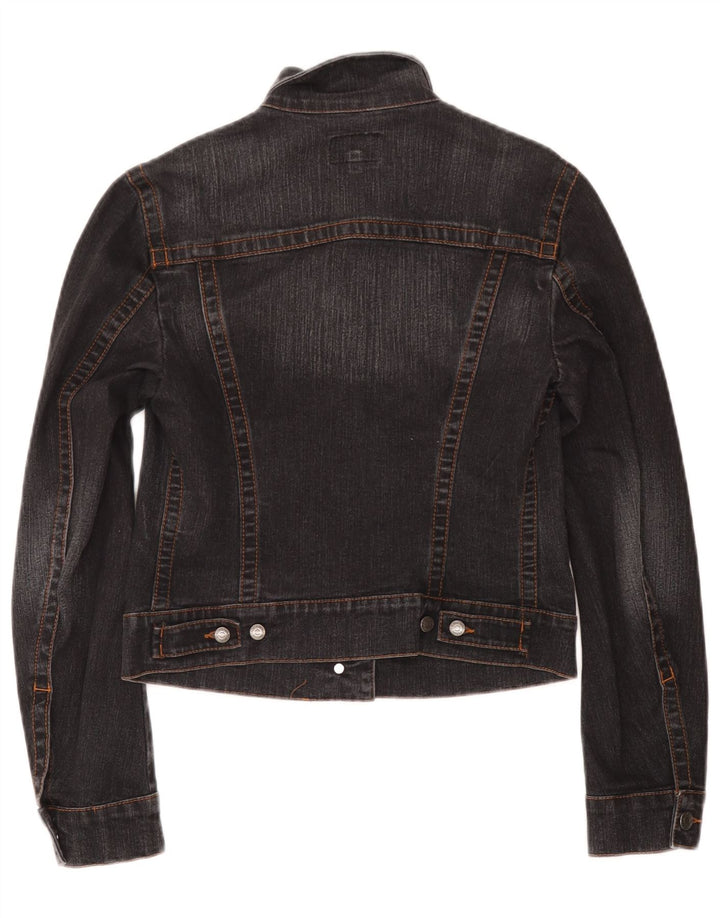 Damska kurtka dżinsowa Calvin Klein Crop UK 10, mała, szara, bawełniana