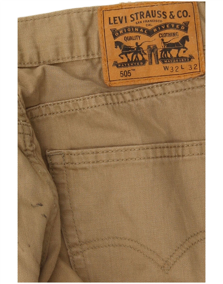 Męskie jeansy Levi's 505 Straight W32 L32 Beżowe