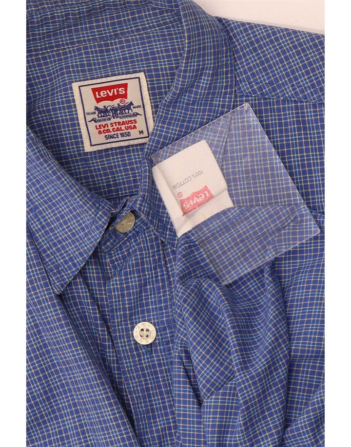 Koszula męska Levi's, bawełniana, w średnią niebieską kratkę