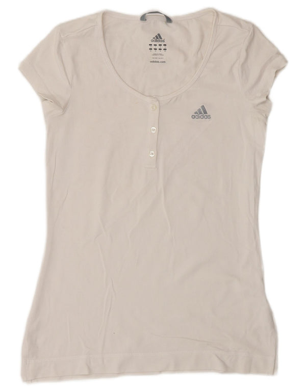 Adidas Womens T-Shirt Top UK 10 Small White