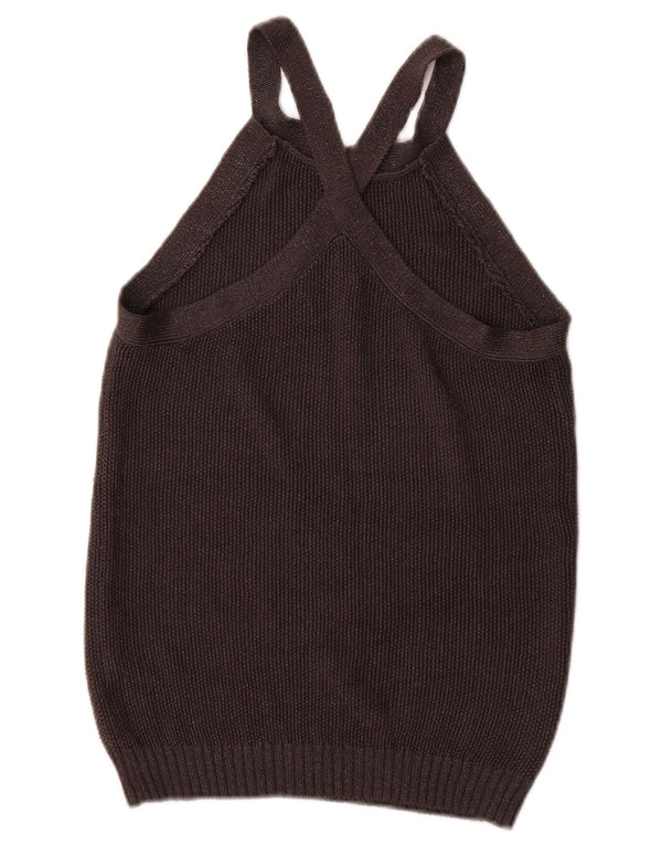 Tank top damski Massimo Dutti UK 12, średni czarny jedwab