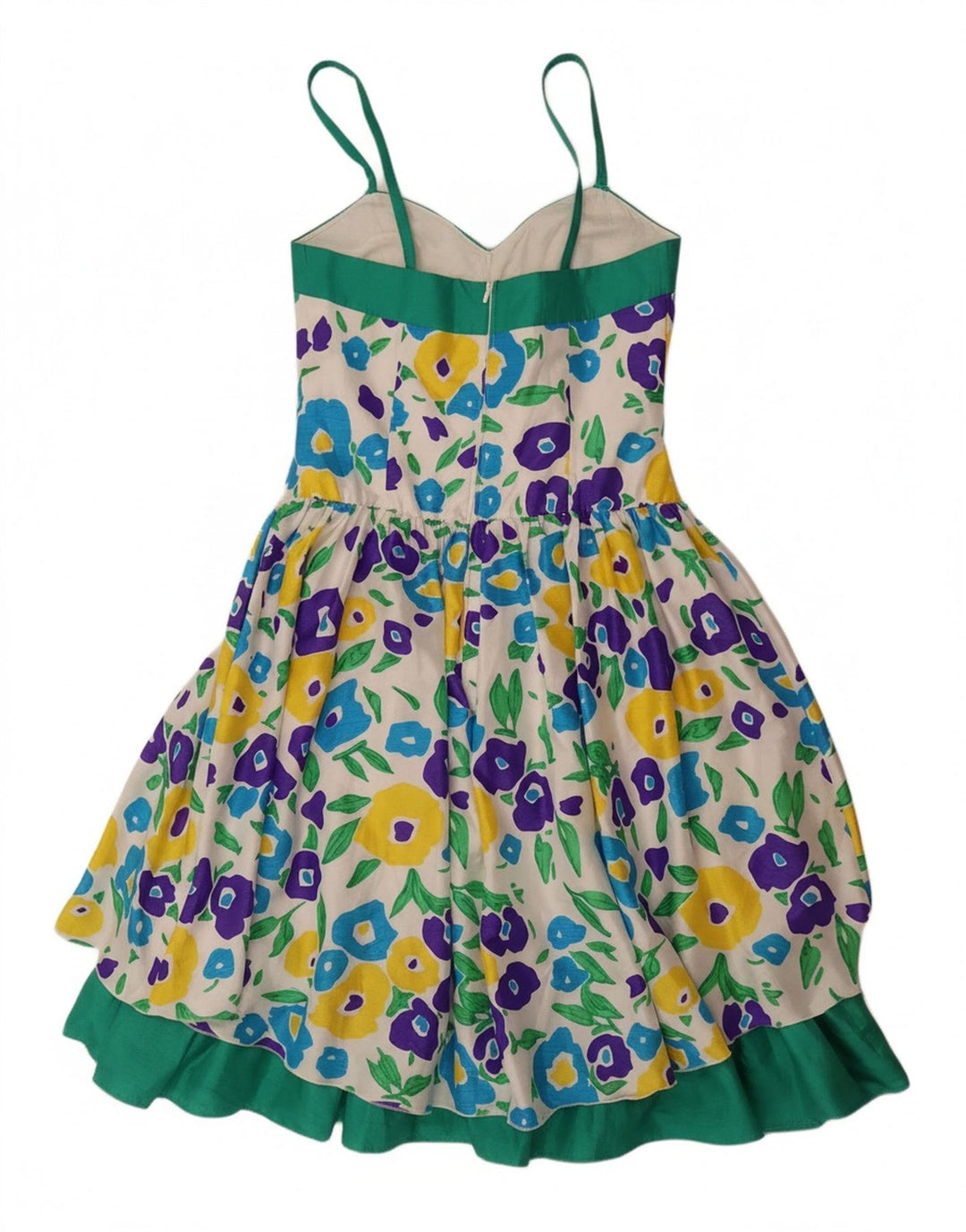 Damska sukienka o linii A VERA MONT bez rękawów UK 8, mała, biała w kwiaty