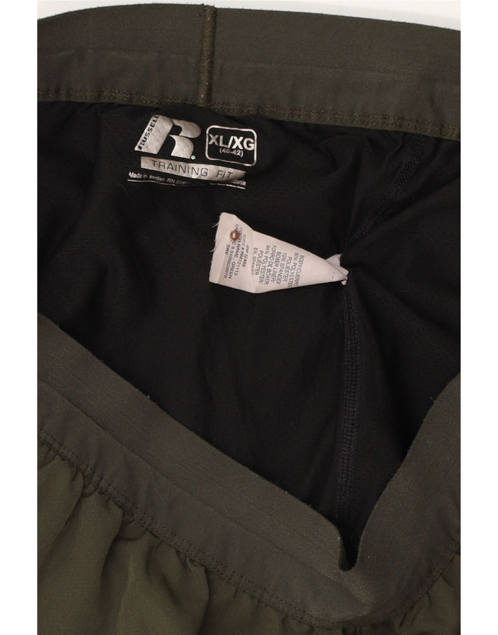 Męskie spodenki sportowe RUSSELL ATHLETIC Dri-Power XL, poliester khaki