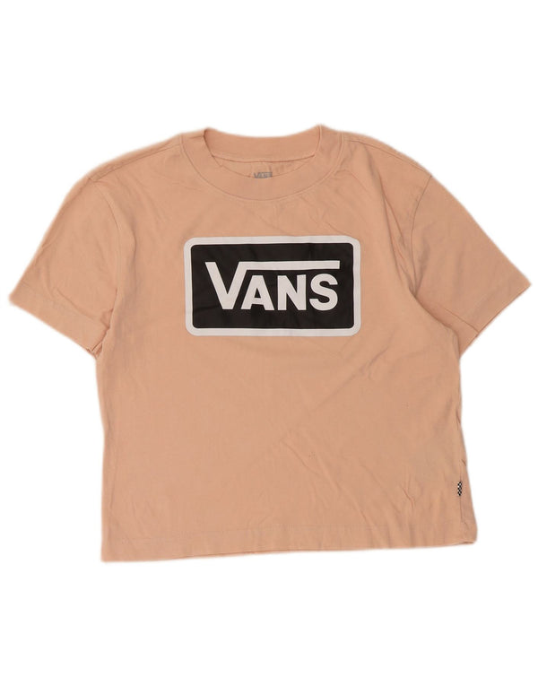 Damska koszulka Vans Crop Graphic Top UK 10 Small Pink Cotton
