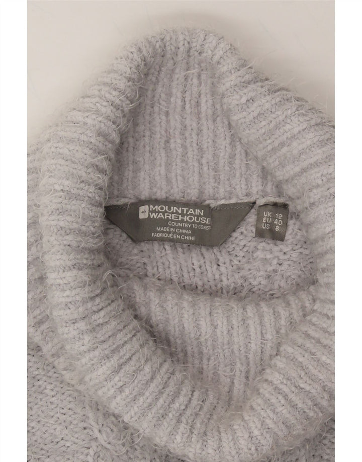 MOUNTAIN WAREHOUSE Womens Roll Neck Jumper Sweater UK 12 Medium  Grey Vintage Mountain Warehouse and Second-Hand Mountain Warehouse from Messina Hembry 
