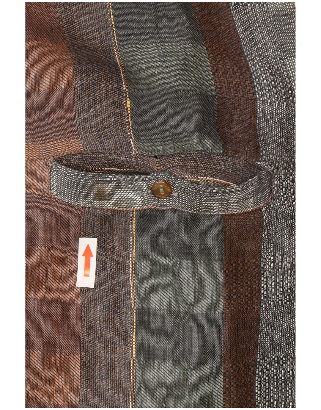 Vintage męska koszula pulowerowa z krótkim rękawem XL, wielokolorowa lniana krata