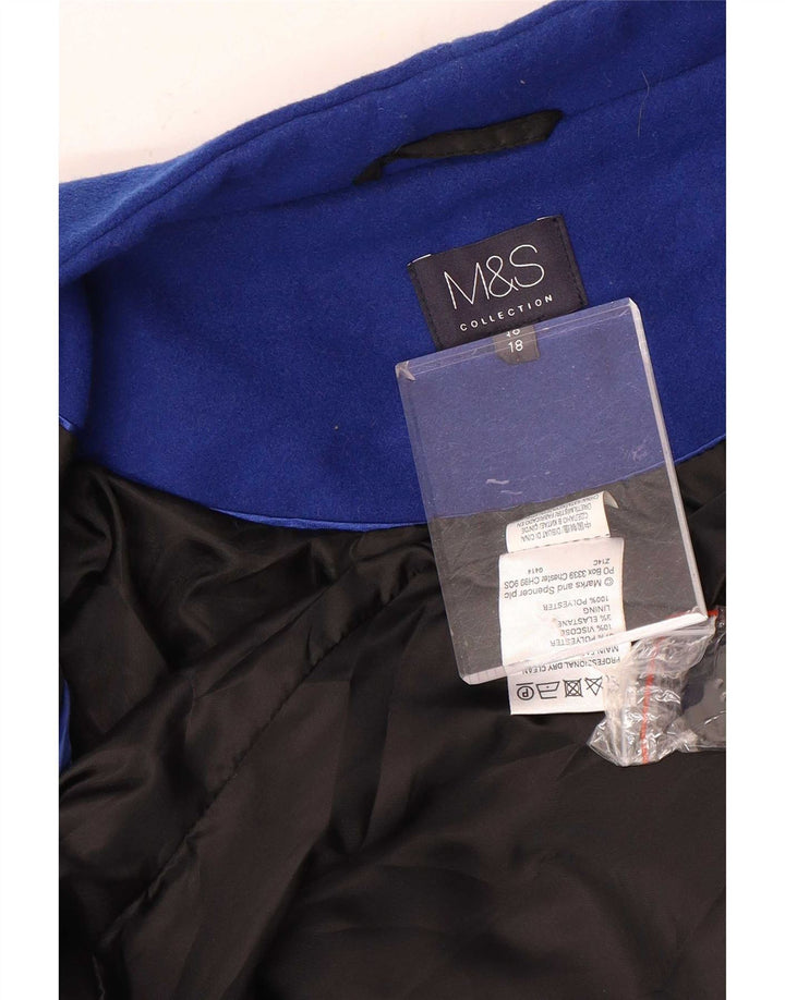 Marks & Spencer Płaszcz damski UK 18 XL Niebieski poliester