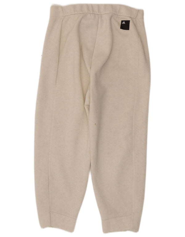 Damskie spodnie dresowe Adidas UK 12/14 Średnia biała bawełna