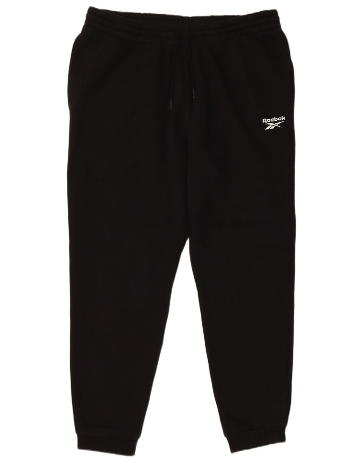 Męskie spodnie dresowe Reebok Joggers, małe, czarne, bawełniane