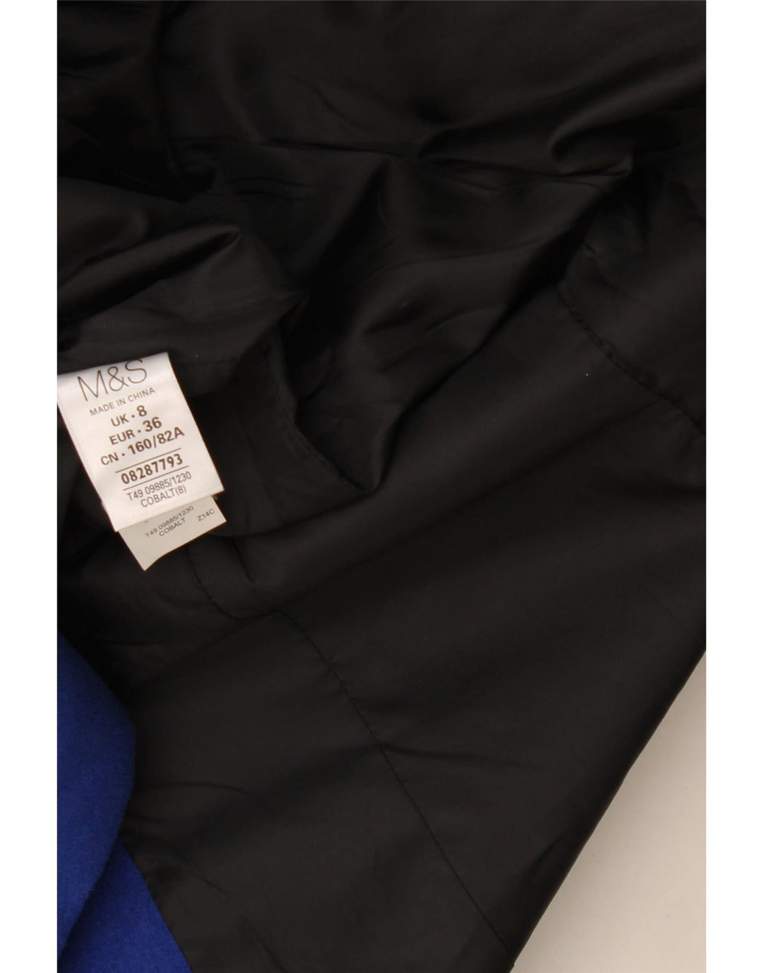Marks & Spencer Płaszcz damski UK 8, mały, niebieski, poliester