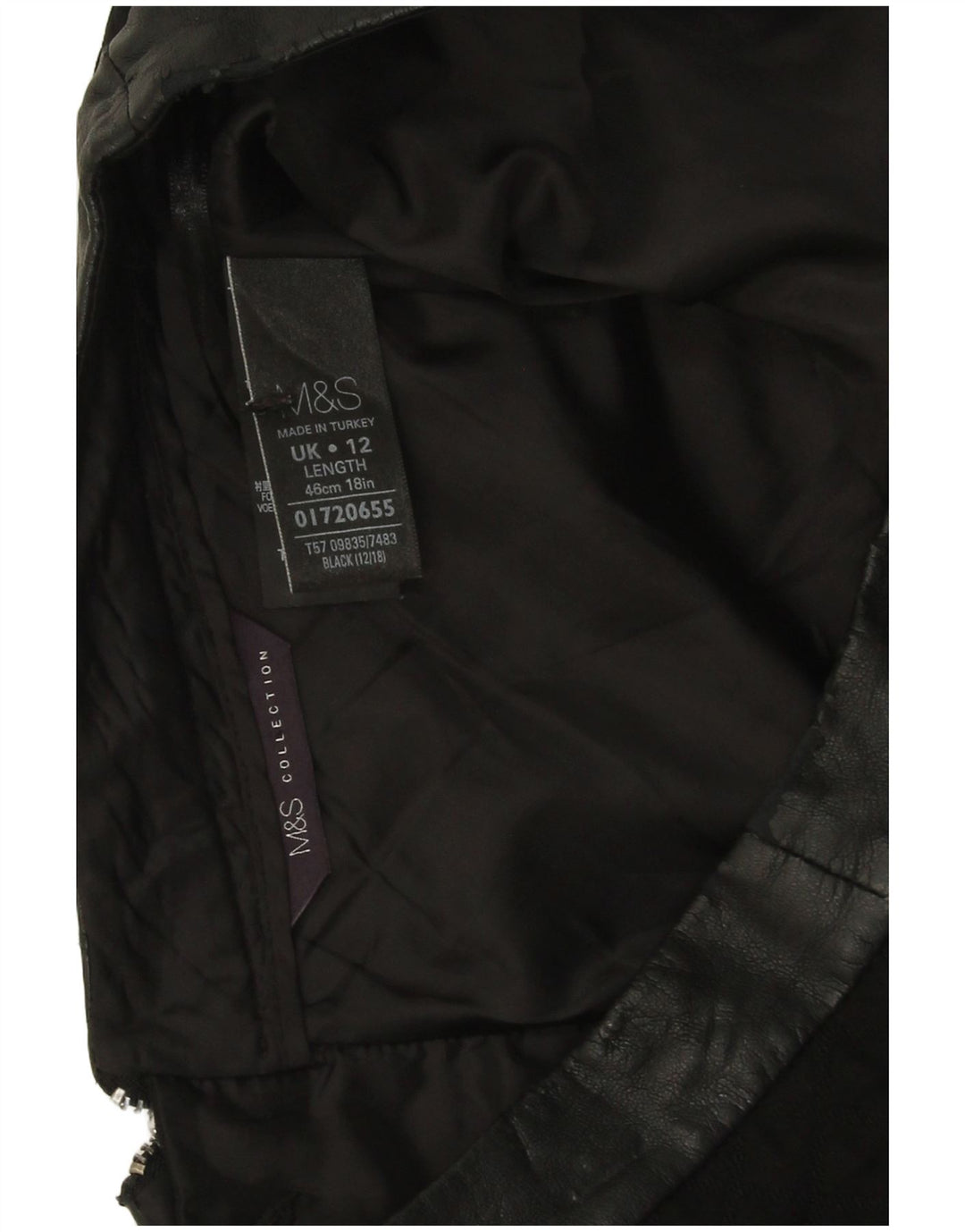 Marks & Spencer Damska spódnica mini UK 12 Medium W30 Czarna Argyle/Diament