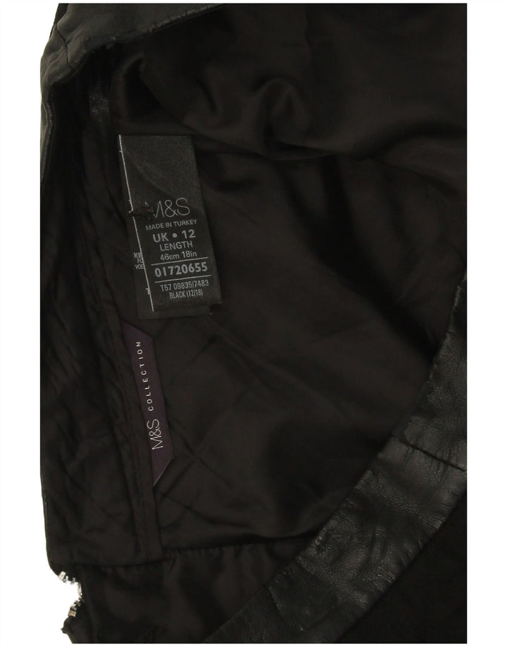 Marks & Spencer Damska spódnica mini UK 12 Medium W30 Czarna Argyle/Diament
