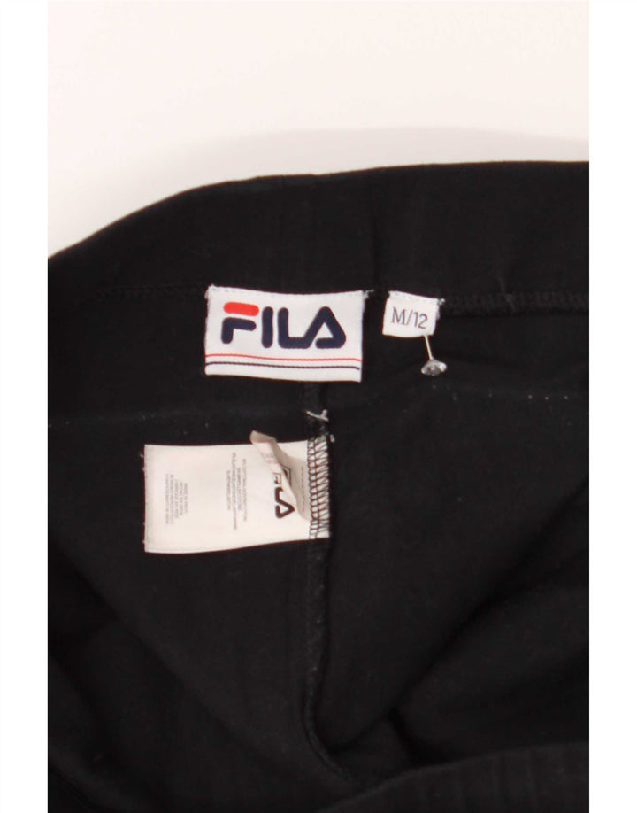 Damskie legginsy Fila Graphic UK 12, średnie, czarne, bawełniane