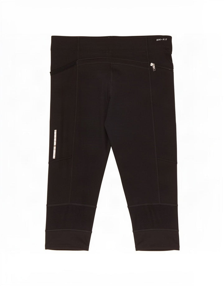 Damskie legginsy Nike Dri Fit Capri UK 14, średni czarny poliester