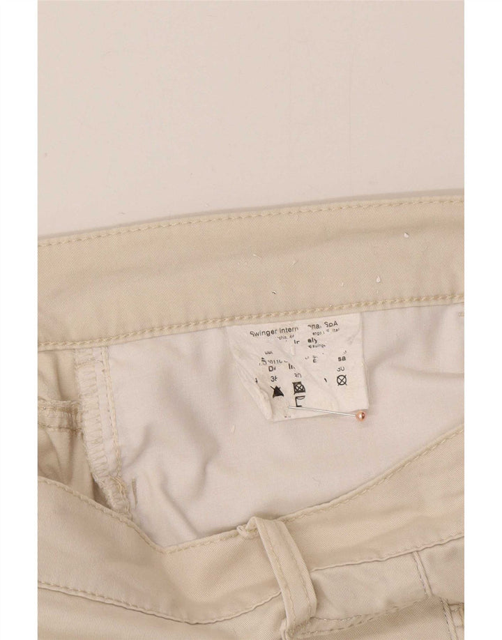 Damskie spodnie typu slim casual Roccobarocco EU 38 Medium W30 L31 Off White